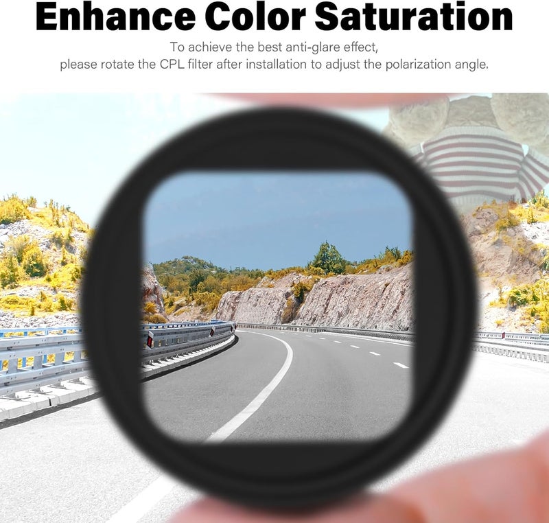 90Go CPL Anti-Glare Filter,Circular Polarizing Lens for Redtiger F7NP F7N Dash Cam,Reduce Glare and Reflection, Enhance Contrast.Not Compatible with F8/F17/F9/F4 Series - Image 5